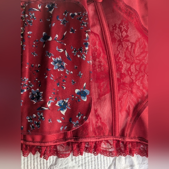 NWOT..... Adore Me Satin Victorian Floral Corset Size L - Picture 12 of 14